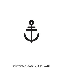 Ship anchor icon with transparent background