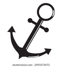 icono de ancla de barco diseño de Vector