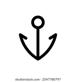 Ship anchor icon, vector design