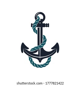 Nautical Anchor Rope Vector Illustration Isolated Stock Vector (Royalty ...