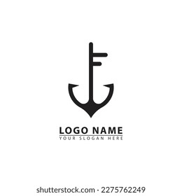 icono del delimitador de envío y del logotipo del vector de clave. v