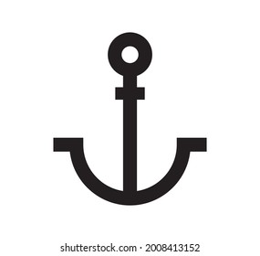 ship anchor logo vector design template