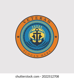 Ship anchor logo vector. Suitable for business transportation, travel, cargo, veterans, navy etc.