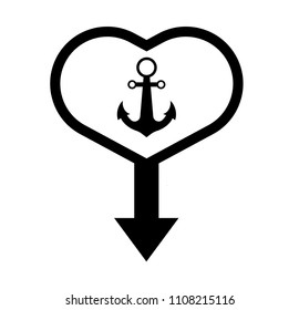 ship anchor and map pointer.ship harbor here