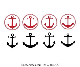 ship anchor on white background