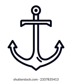 Icono de vector de símbolo de esquema de anclaje