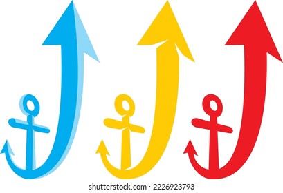 Schiffsanker mit Perspektivwinkel.