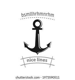 ship anchor simple vector sea icon. ship anchor simple vector sea icon. ship anchor simple vector sea icon. 
