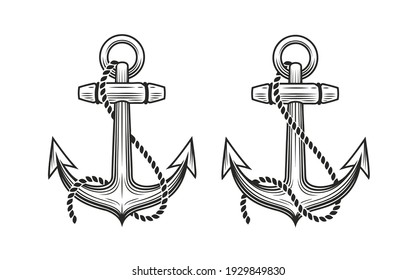 Ship Anchor Symbol. Nautical Concept Vector Illustration