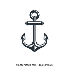 ship anchor vector graphic design for logo and illustration template