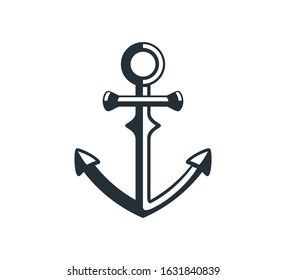 ship anchor vector graphic design for logo and illustration template
