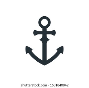 ship anchor vector graphic design for logo and illustration template