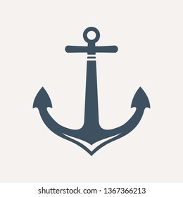 Ship anchor vector icon.