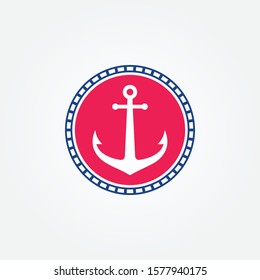 Ship Anchor Vector Icon, Abstract Marine Sign