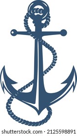 Ship anchor, vector nautical image