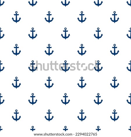 Ship anchors marine vector seamless pattern. Clothes textile print. Navy vessel equipment ornament. Boat anchor endless pattern, sailor style shirt fabric print.