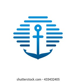 Ship anchors from the sea to the logo templates, stock graphics