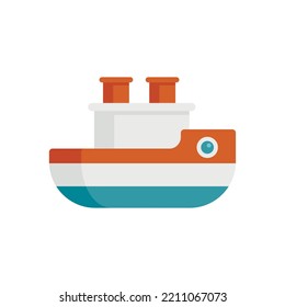 Ship bath toy icon. Flat illustration of Ship bath toy vector icon isolated on white background