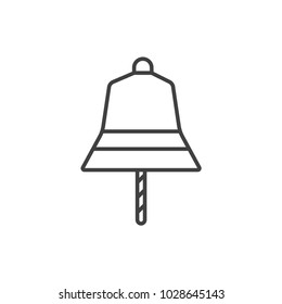 Ship bell line icon.