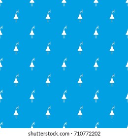 Ship bell pattern repeat seamless in blue color for any design. Vector geometric illustration
