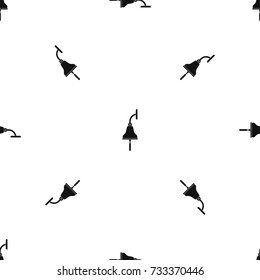 Ship bell pattern repeat seamless in black color for any design. Vector geometric illustration