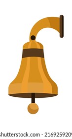 Ship bell Sea Nautical Element. Vector illustration