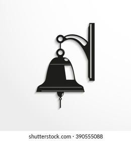 Ship bell.  Vector icon.