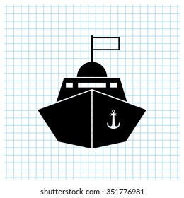Ship - black vector icon