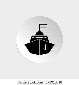 Ship  - black vector icon
