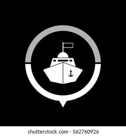 Ship - black  vector icon