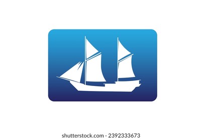 ship blue icon high vector