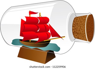 ship boat in a bottle