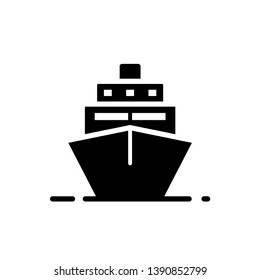 ship - boat - cargo - icon vector design template