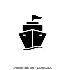 ship - boat - cargo - icon vector design template