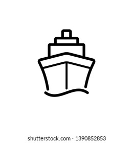 ship - boat - cargo - icon vector design template