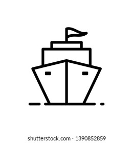 ship - boat - cargo - icon vector design template