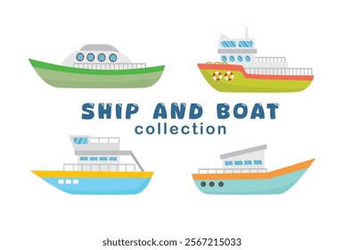 Ship and boat collection. Sailboat. Fishing boat. Boat. Vessel. Warship. Freighter. Steamship. Liner. Keel. Yacht. 