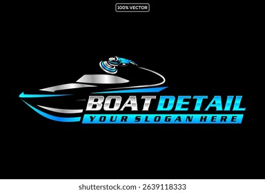 ship and boat detailing concept logo design template illustration design