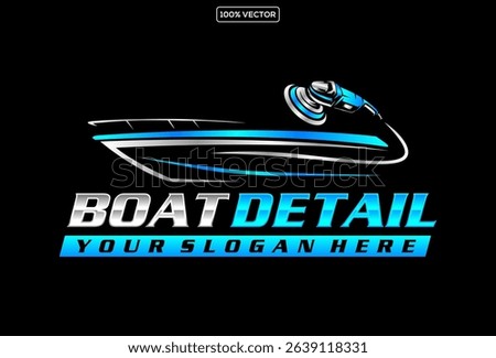 ship and boat detailing concept logo design template illustration design vector