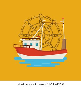 ship or boat emblem image