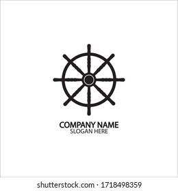 Ship and boat helm steering wheel  boat and maritime rudder icon  ship steering wheels - vector.