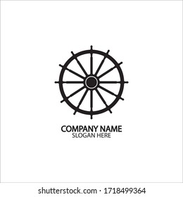 Ship and boat helm steering wheel  boat and maritime rudder icon  ship steering wheels - vector.