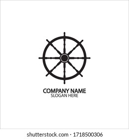 Ship and boat helm steering wheel  boat and maritime rudder icon  ship steering wheels - vector.