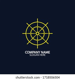 Ship and boat helm steering wheel  boat and maritime rudder icon  ship steering wheels - vector.