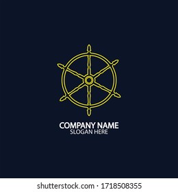Ship and boat helm steering wheel  boat and maritime rudder icon  ship steering wheels - vector.