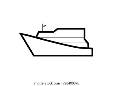 ship boat icon vector 