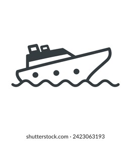 Ship, Boat Icon Vector Design Template