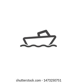 ship boat icon vector logo template