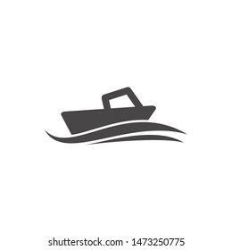 ship boat icon vector logo template