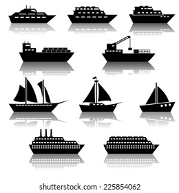 Ship And Boat Icons 